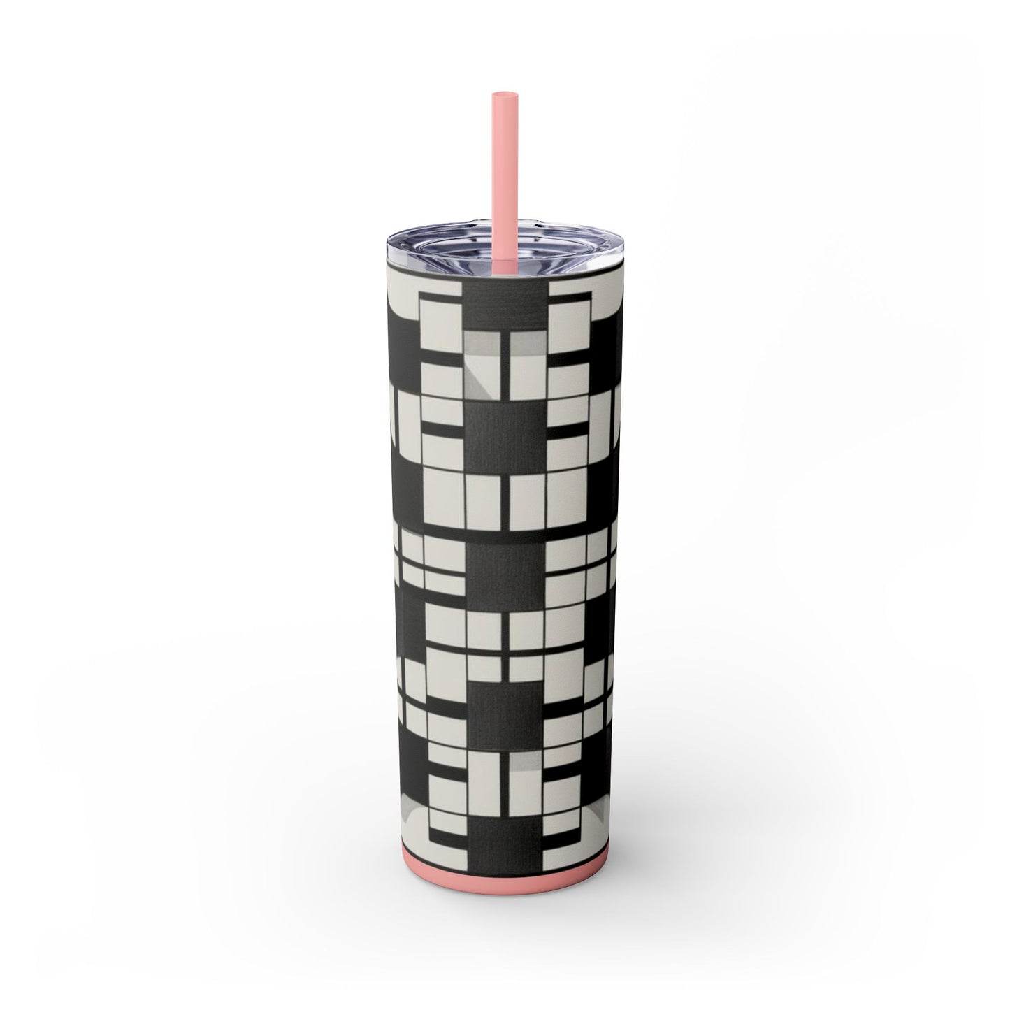 Optical Illusion Skinny Tumbler with Straw, 20oz