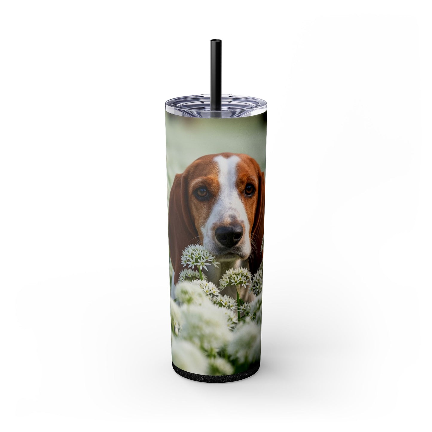 Petit Basset Griffon Vendeen Skinny Tumbler with Straw, 20oz