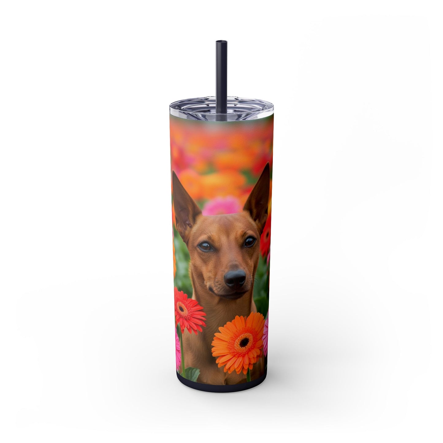 Brazilian Terrier Tumbler with Straw, 20oz