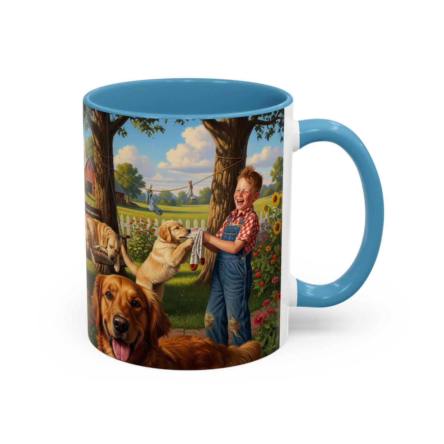 Golden Retriever Accent Coffee Mug - Perfect Gift for Dog Lovers