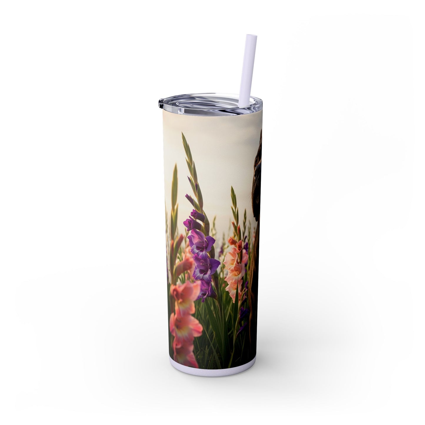 Cane Corso Skinny Tumbler with Straw, 20oz