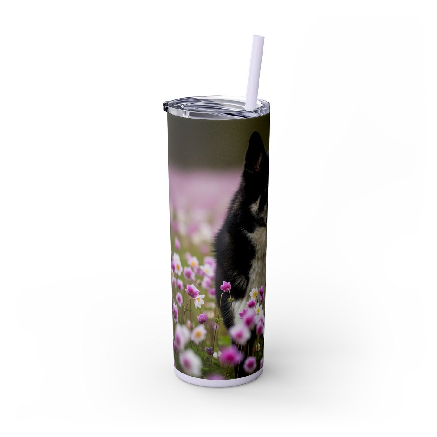 Karelian Bear Dog Tumbler with Straw, 20oz