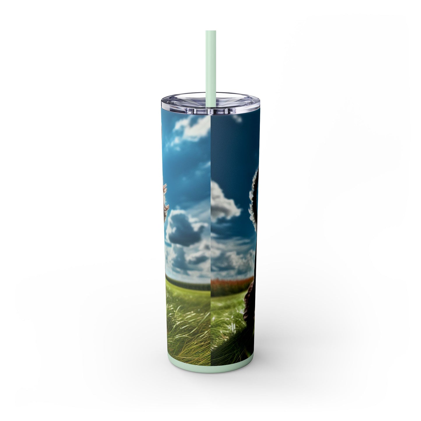 Standard Schnauzer Skinny Tumbler with Straw, 20oz