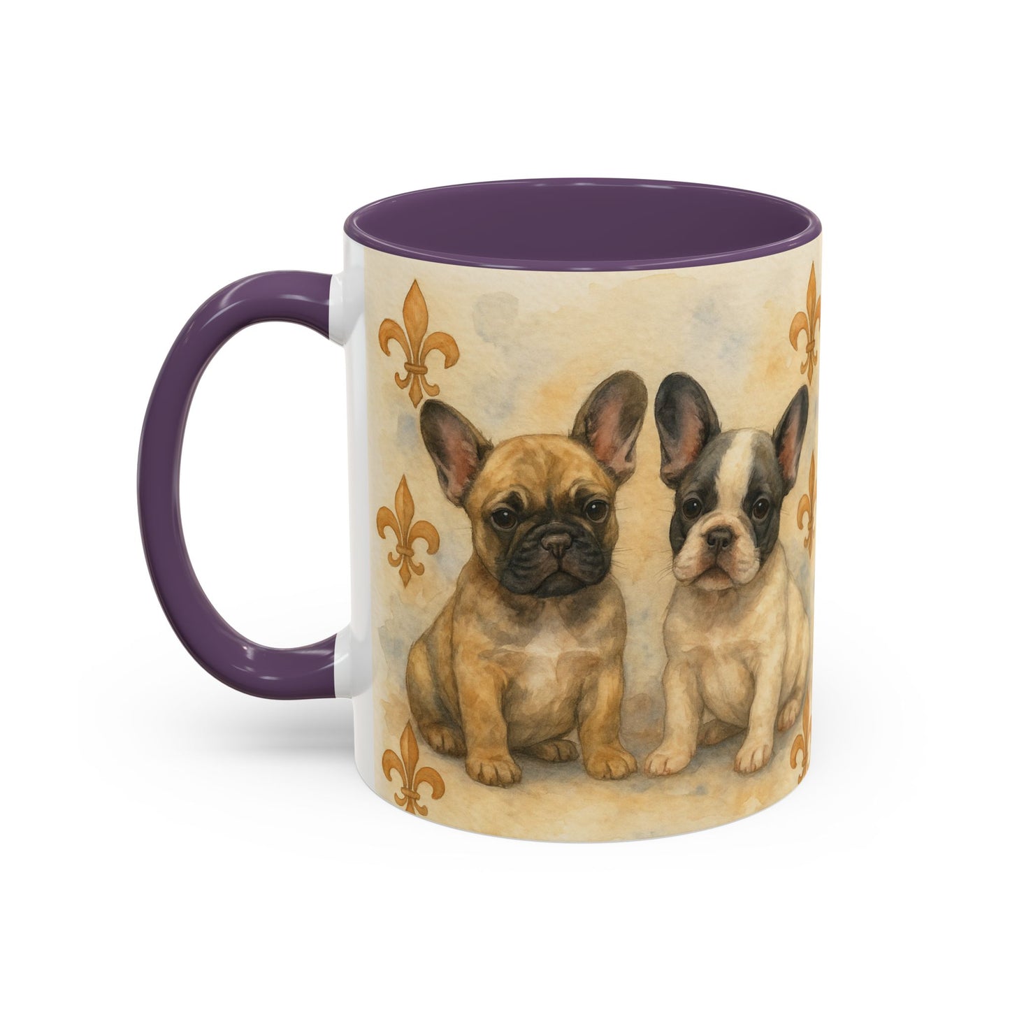 French Bulldog puppies Accent Coffee Mug - Perfect Gift for Dog Lovers