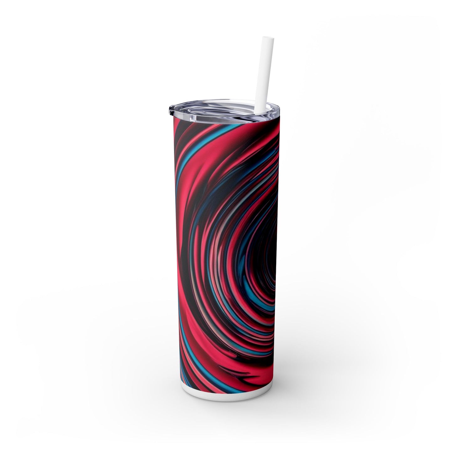 Optical Illusion Skinny Tumbler with Straw, 20oz