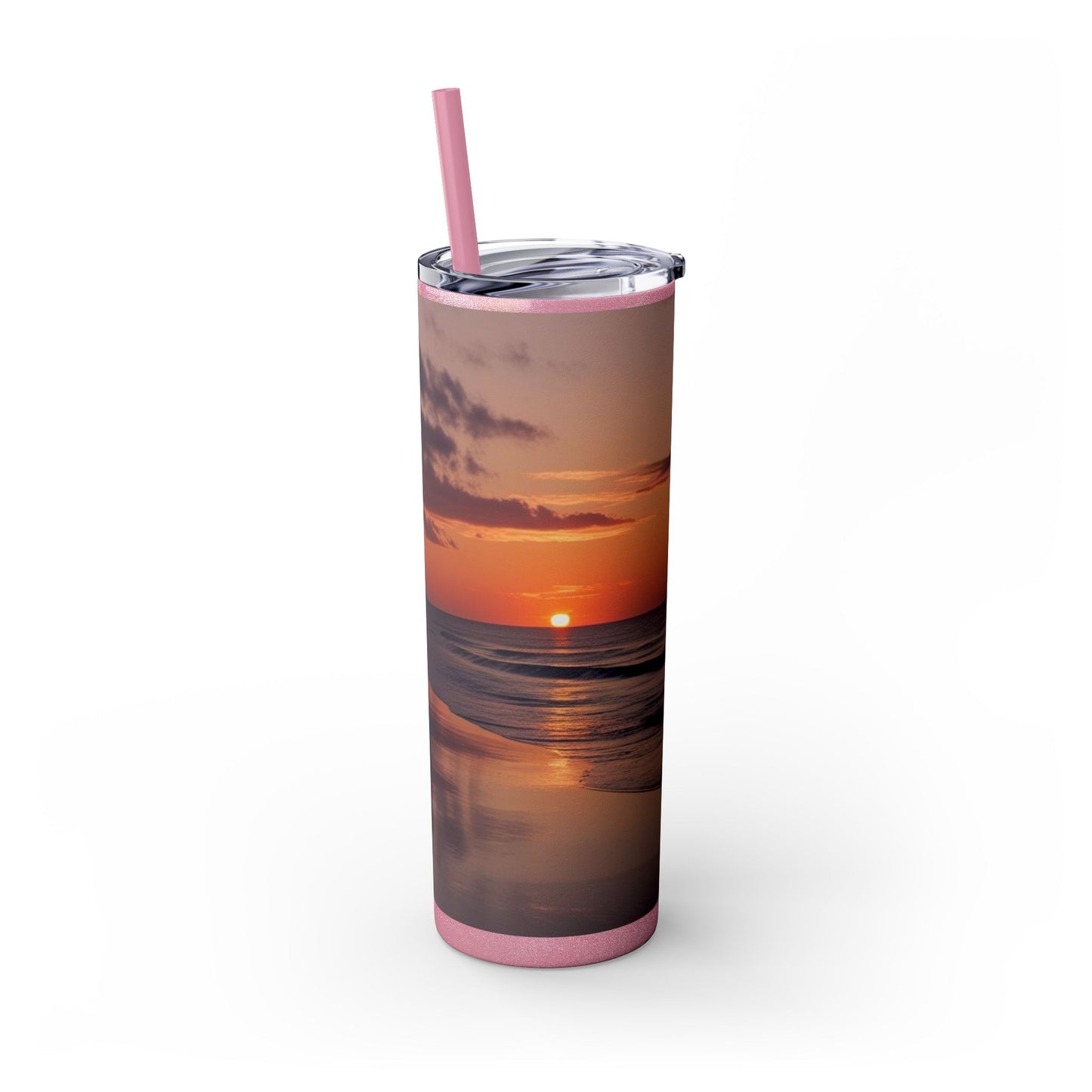 Vaso delgado Brilliant Sunrise con pajita, 20 oz