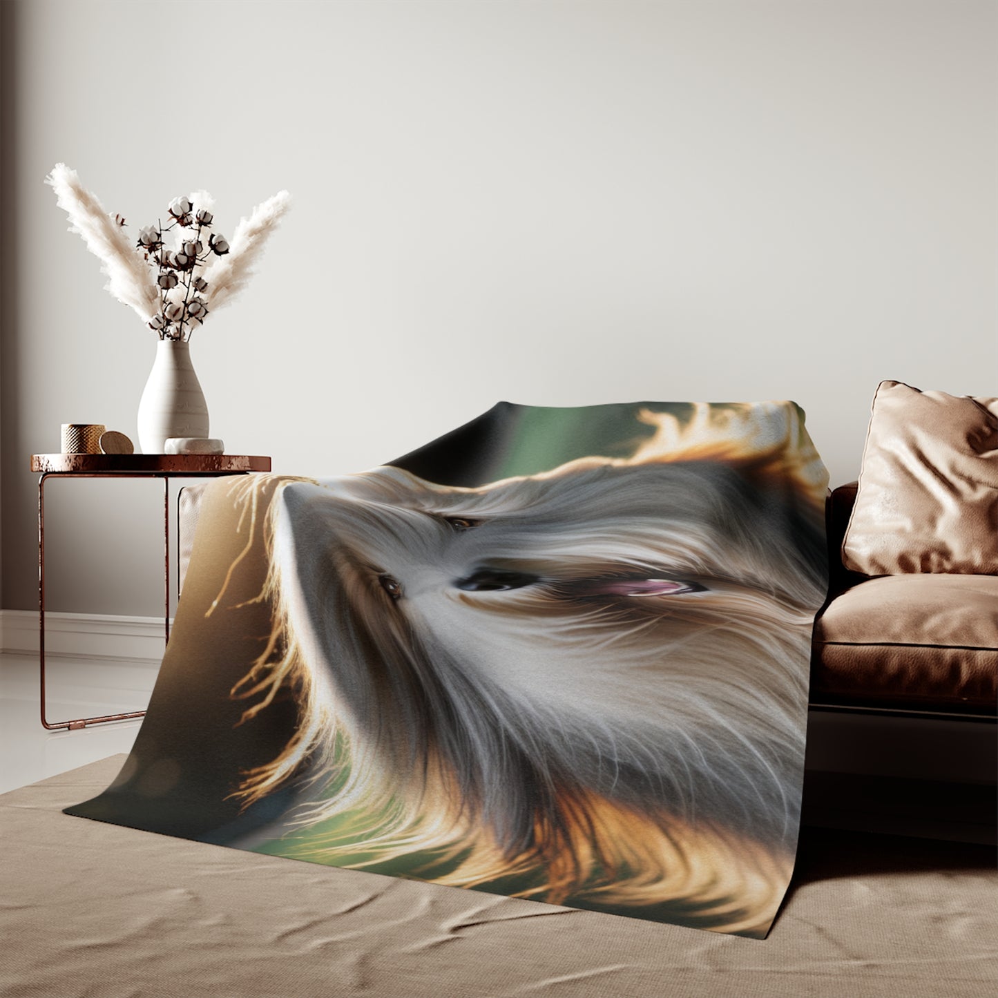 Bearded Collie Sweatshirt Blanket