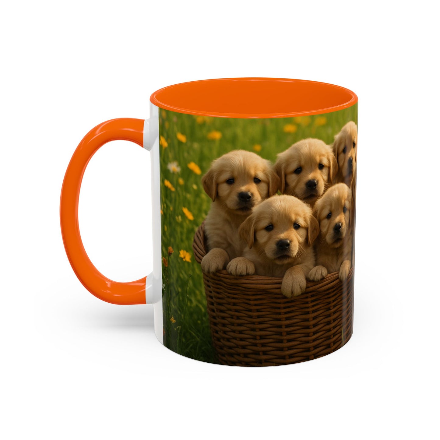 Golden Retriever puppies Accent Coffee Mug - Perfect Gift for Dog Lovers