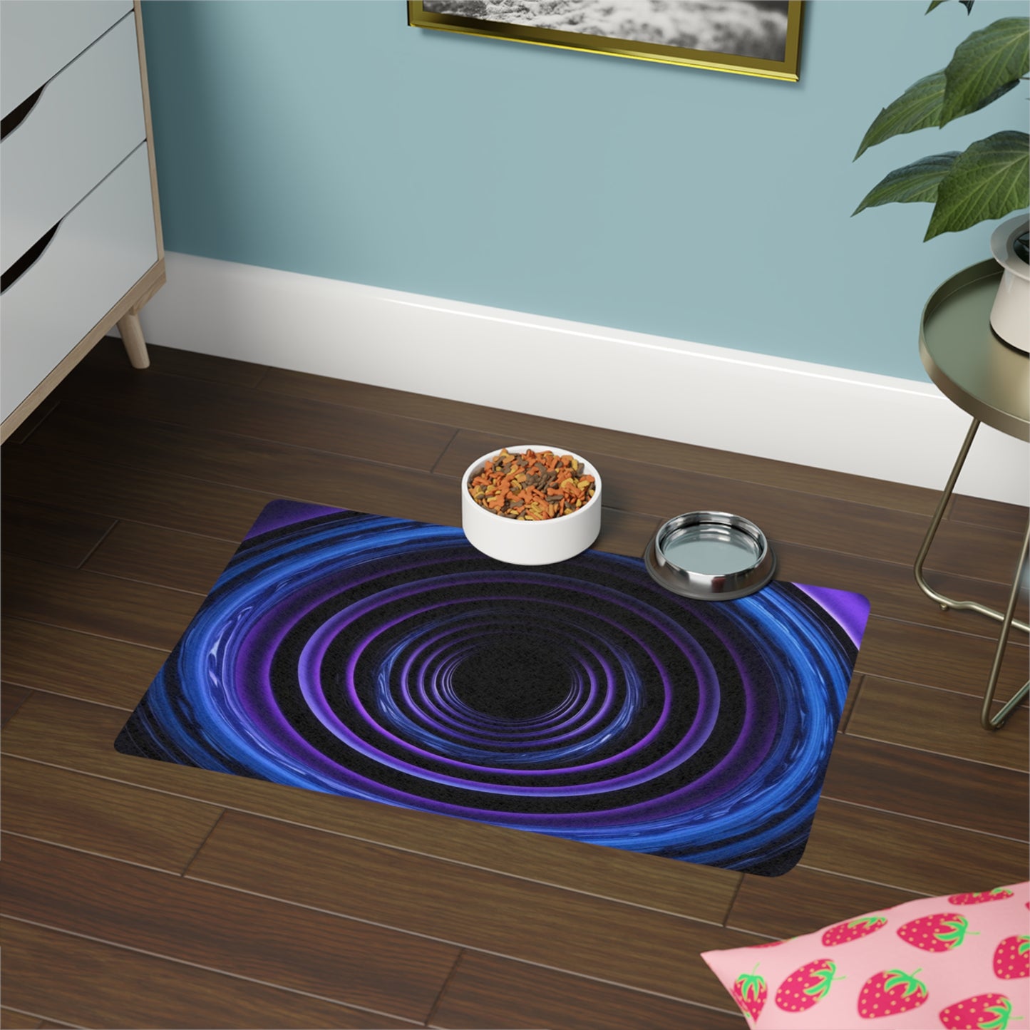 Pet Food Mat (12x18) - Optical Illusion