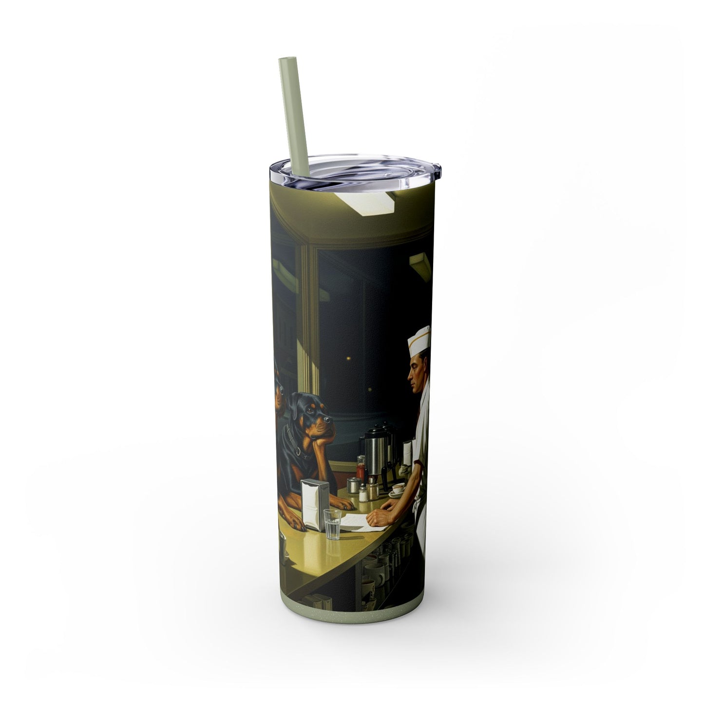 Rottweiler Tumbler with Straw, 20oz