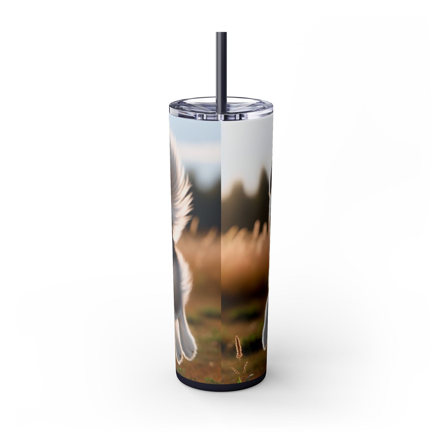 Alaskan Klee Kai Skinny Tumbler with Straw, 20oz