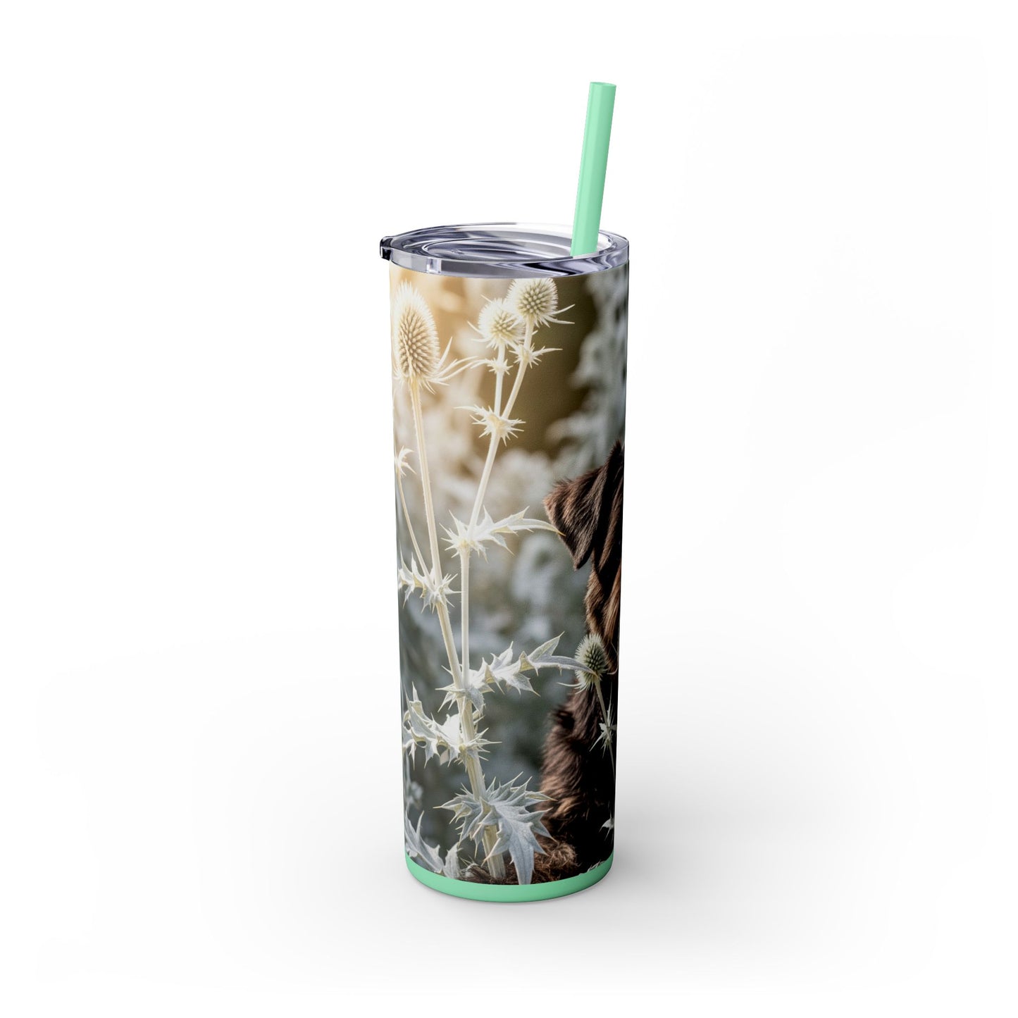 Affenpinscher Skinny Tumbler with Straw, 20oz