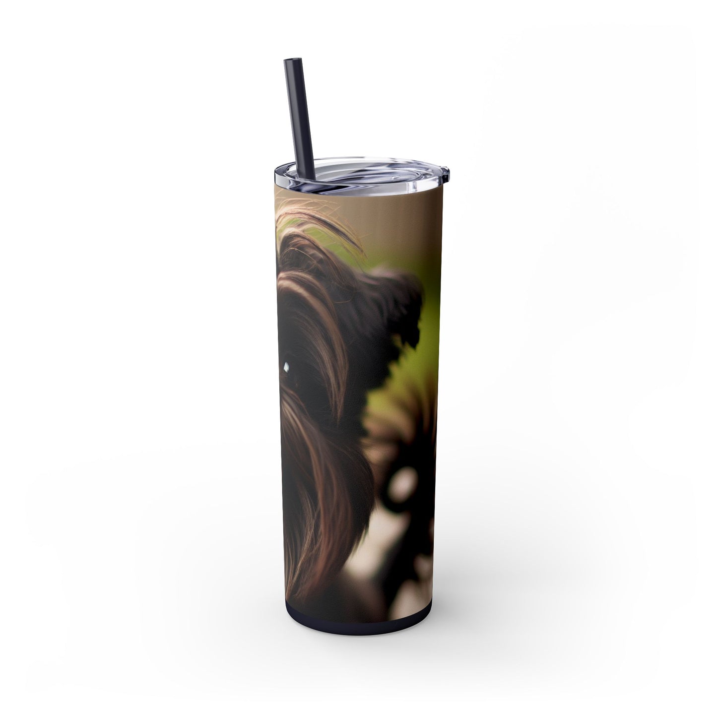 Affenpinscher Skinny Tumbler with Straw, 20oz