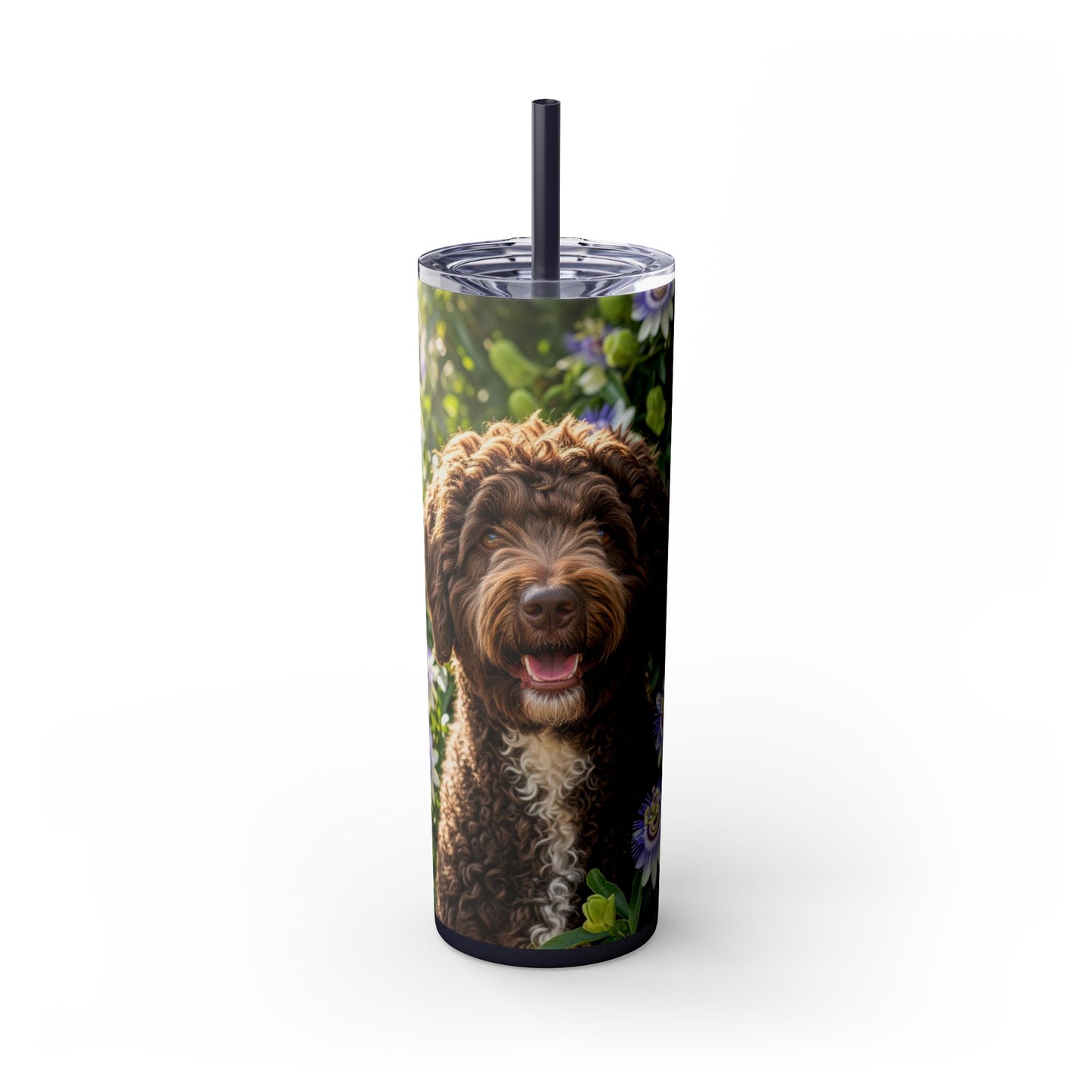Spanish Water Dog Tumbler with Straw, 20oz