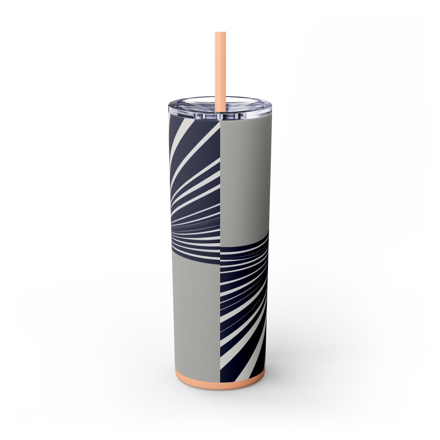 Optical Illusion Skinny Tumbler with Straw, 20oz