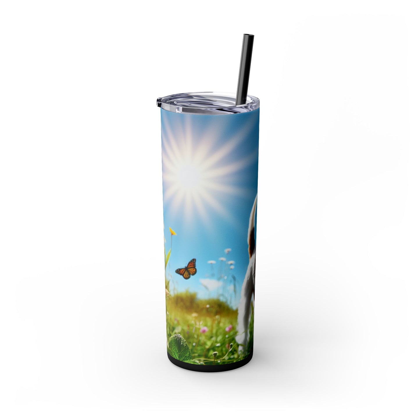 Fox Terrier Tumbler with Straw, 20oz