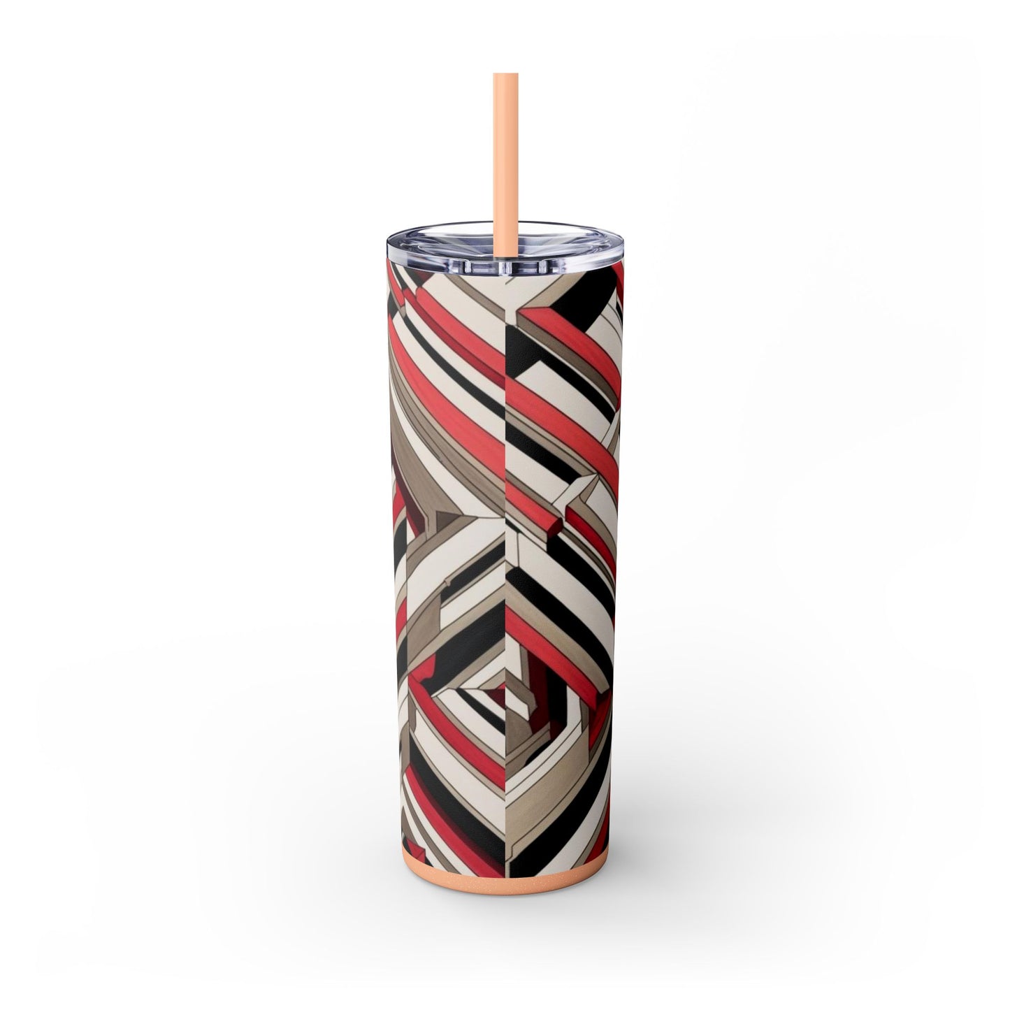 Optical Illusion Skinny Tumbler with Straw, 20oz