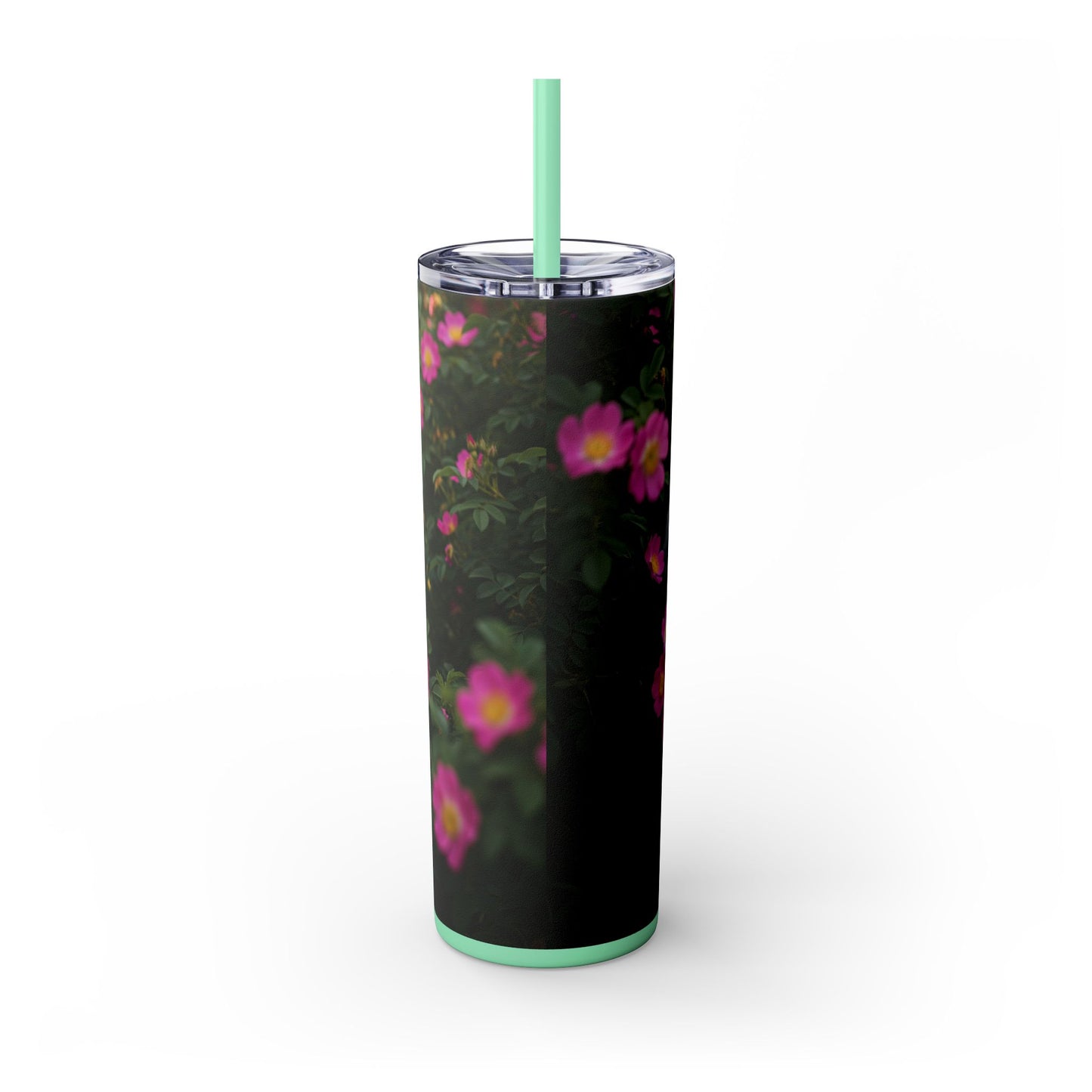 Old English Sheepdog Skinny Tumbler with Straw, 20oz