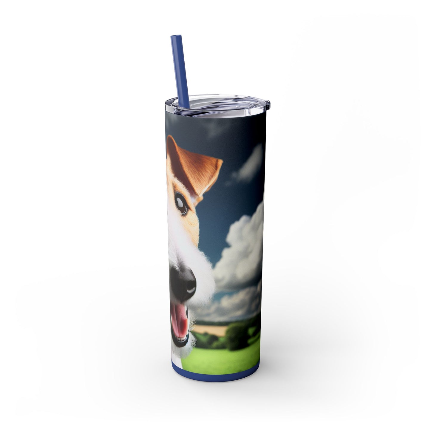 Smooth Fox Terrier Tumbler with Straw, 20oz
