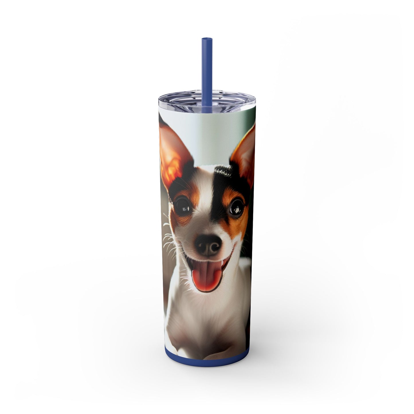Toy Fox Terrier Tumbler with Straw, 20oz