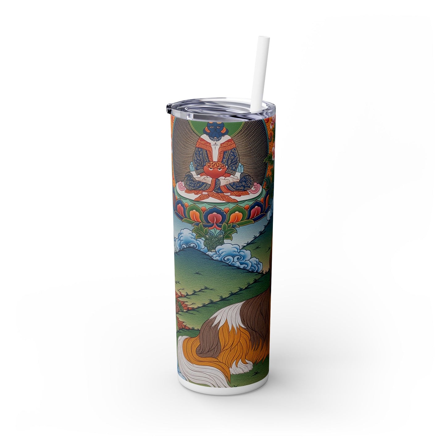 Lhasa Apso Skinny Tumbler with Straw, 20oz