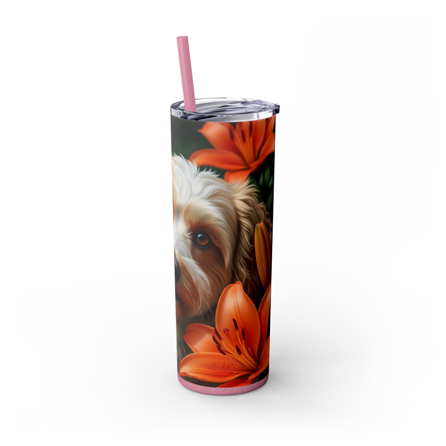 Schnoodle Skinny Tumbler with Straw, 20oz