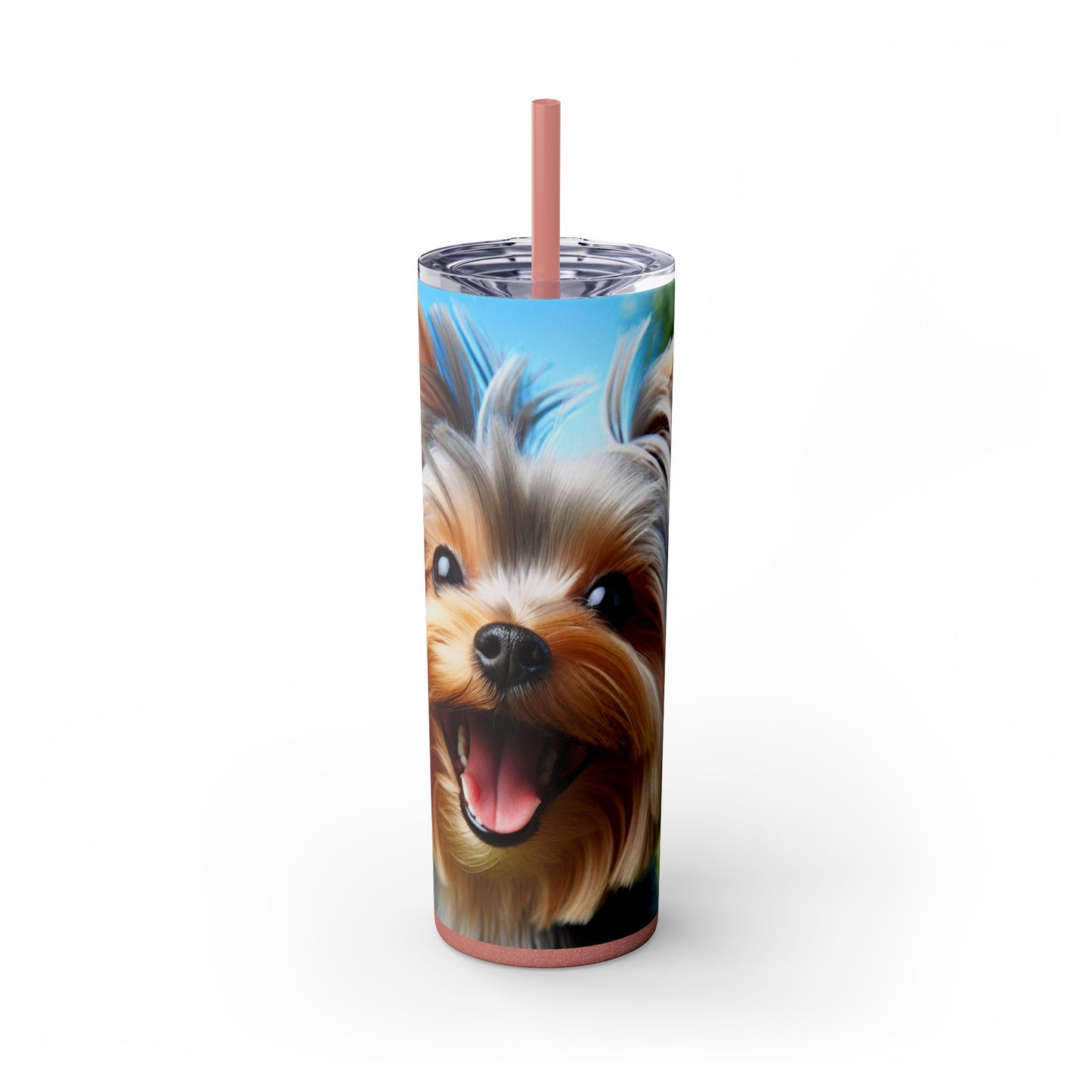 Australian Silky Terrier Tumbler with Straw, 20oz