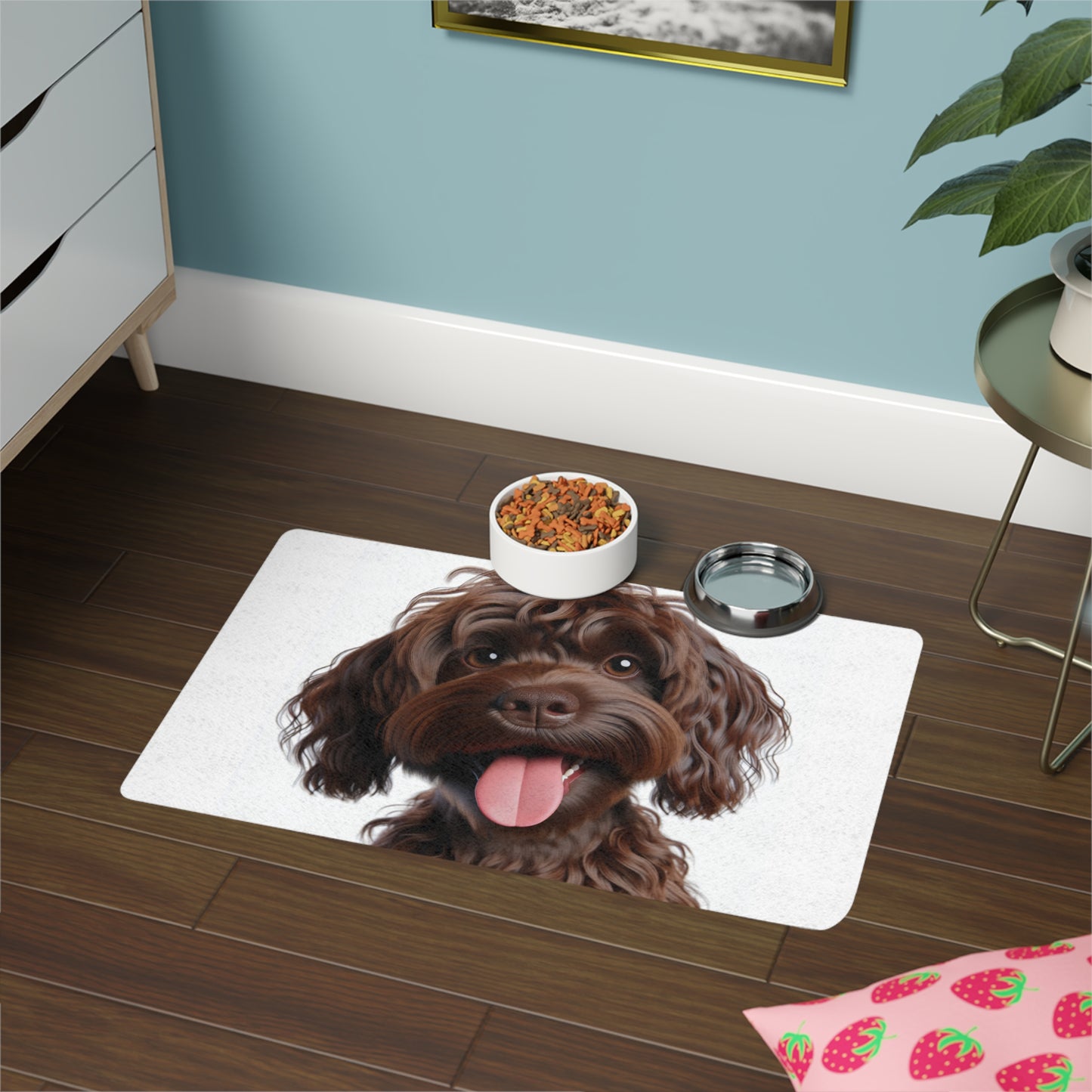 Pet Food Mat (12x18) - Pont-Audemer Spaniel