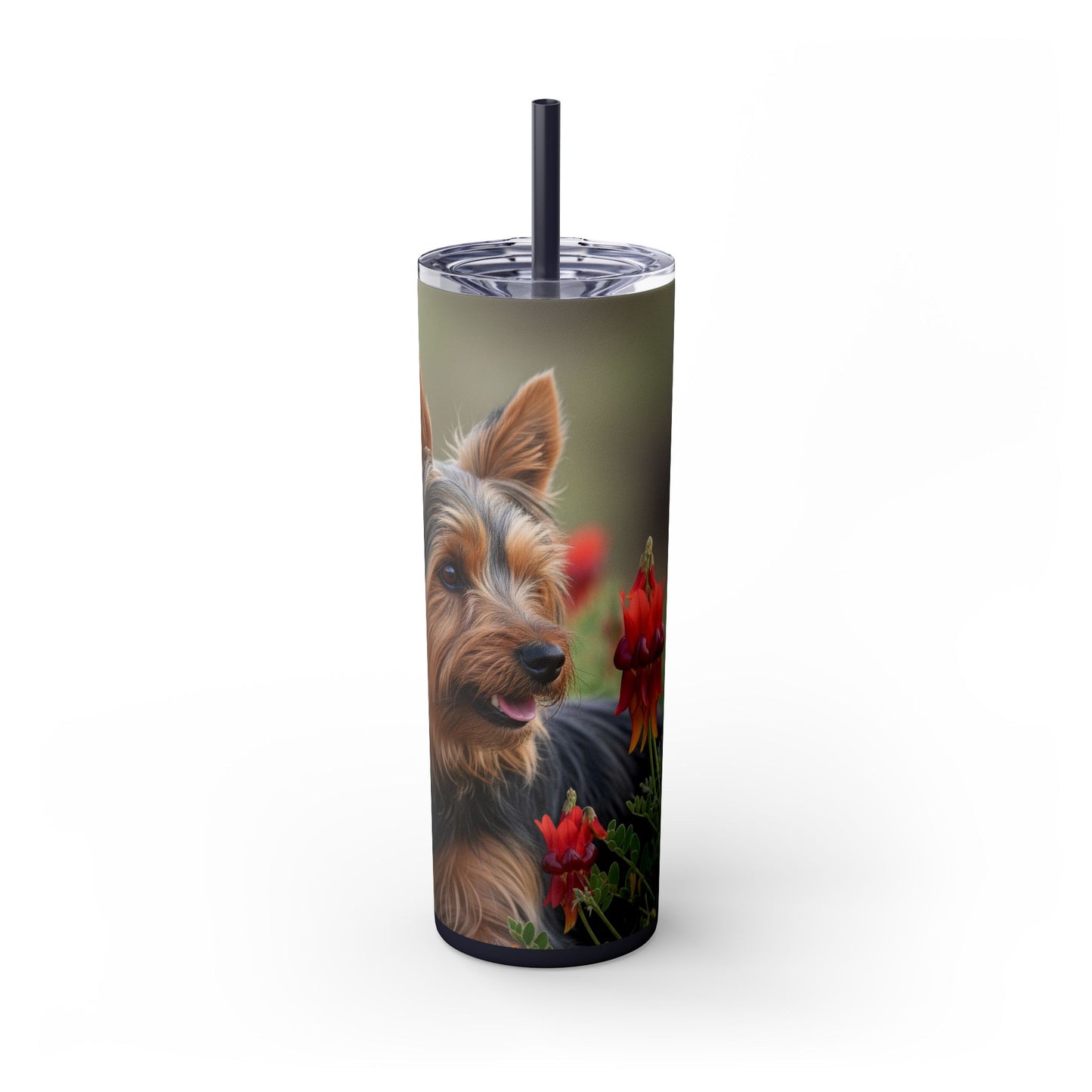 Silky Terrier Tumbler with Straw, 20oz