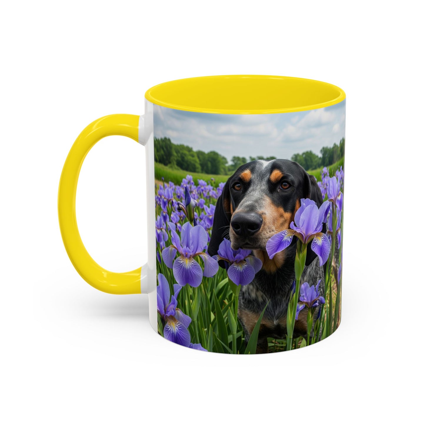 Bluetick Coonhound Accent Coffee Mug - Perfect Gift for Dog Lovers