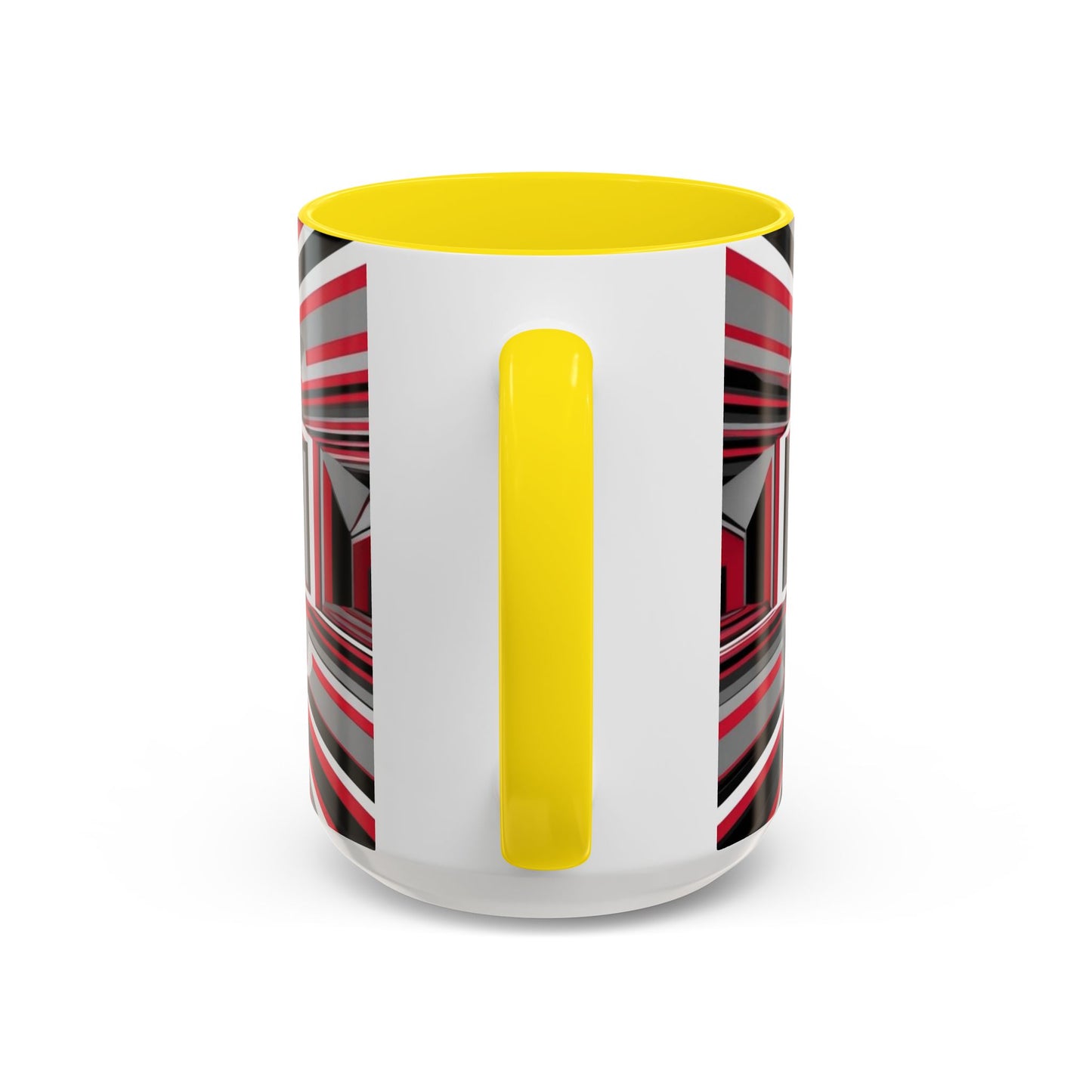 Optical Illusion Accent Mug – Ceramic Coffee Cup