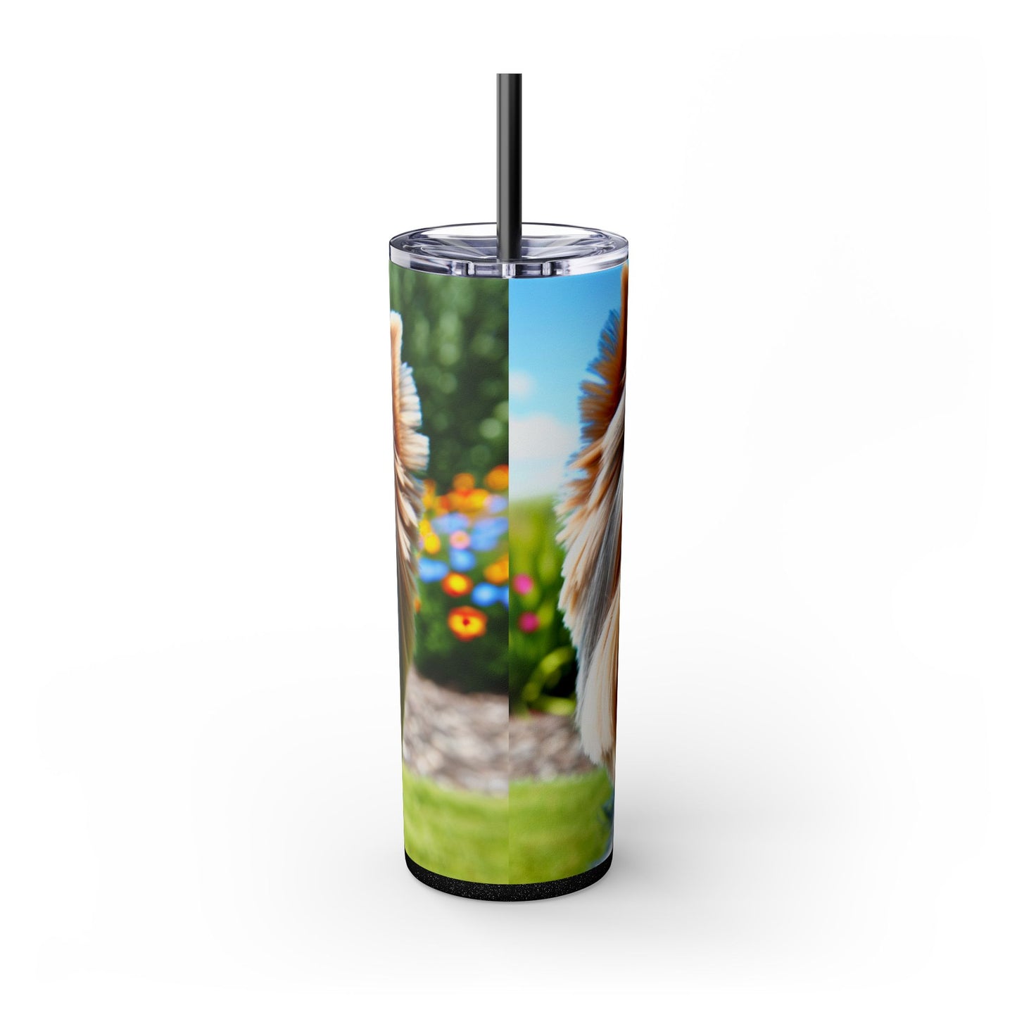 Australian Silky Terrier Tumbler with Straw, 20oz