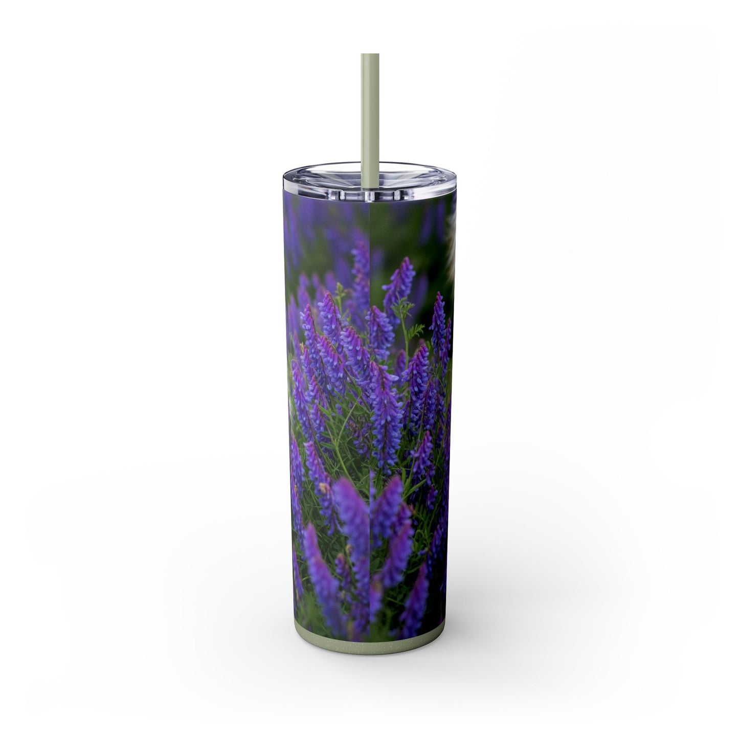 Shetland Sheepdog Skinny Tumbler with Straw, 20oz