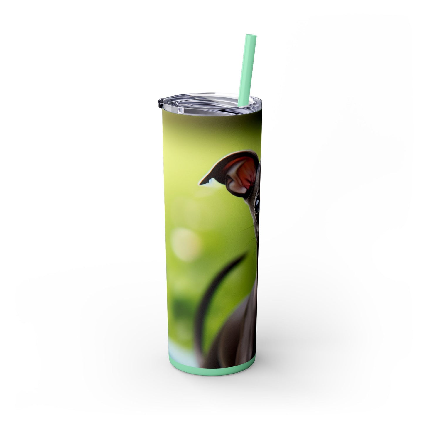 Italian Greyhound Tumbler with Straw, 20oz