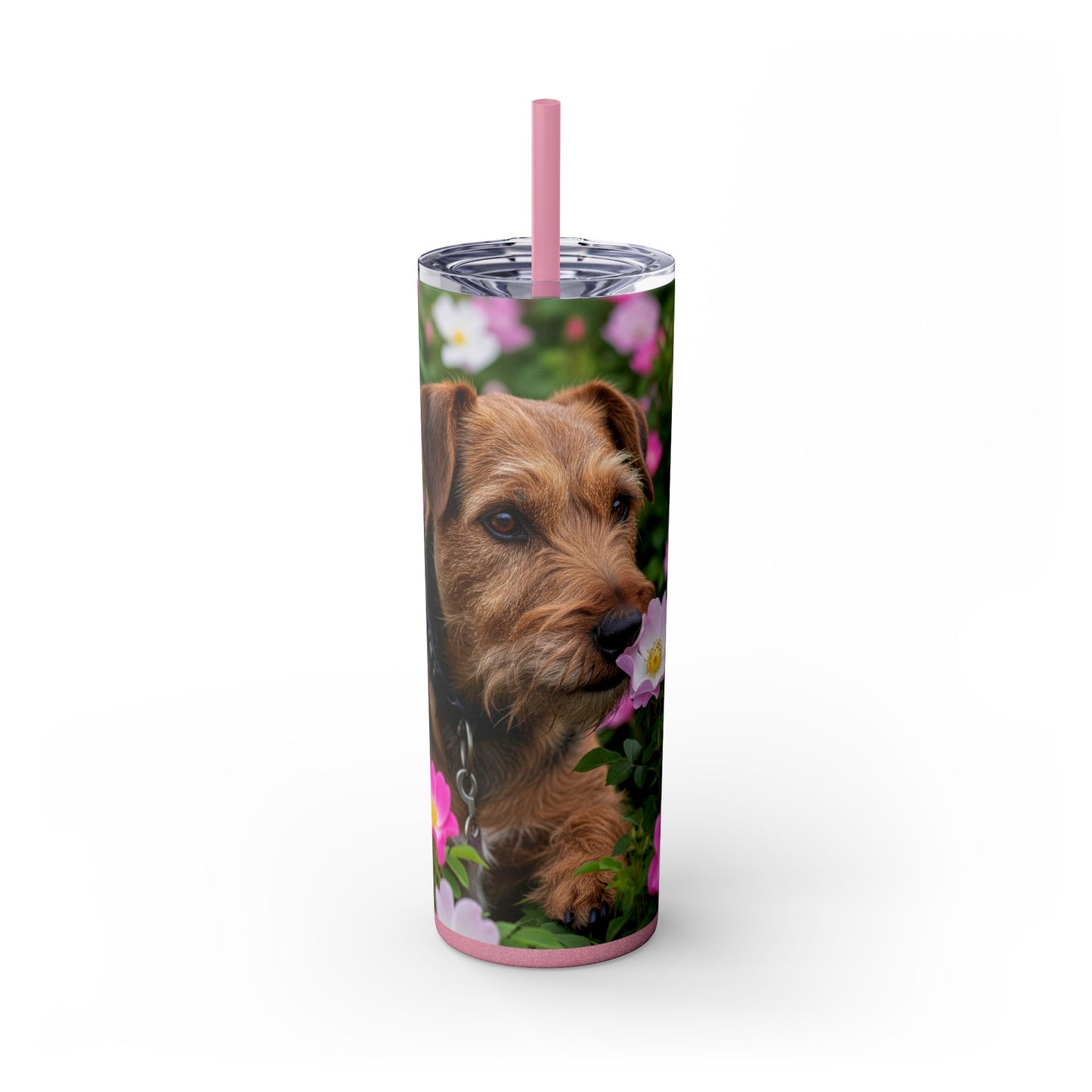 Teddy Roosevelt Terrier Tumbler with Straw, 20oz