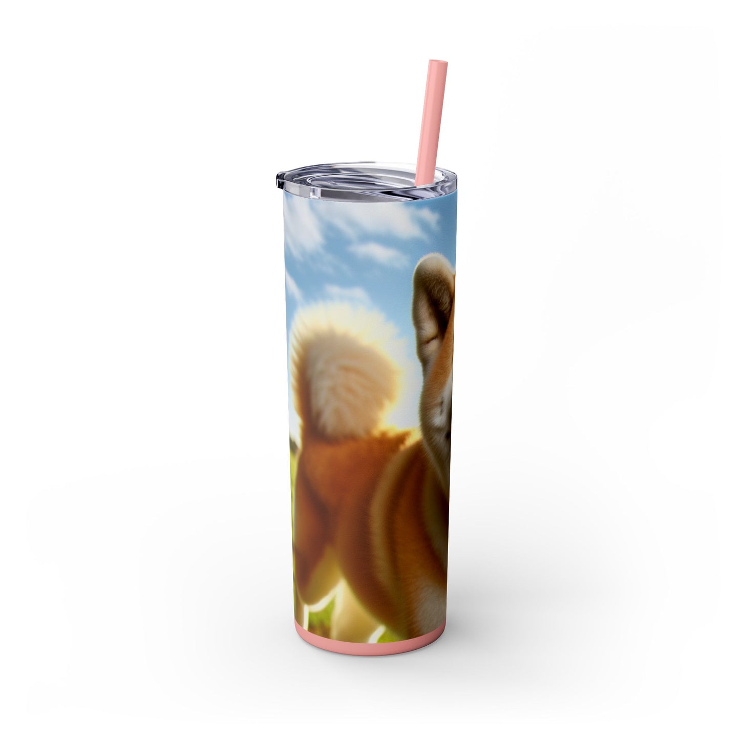 Akita Skinny Tumbler with Straw, 20oz