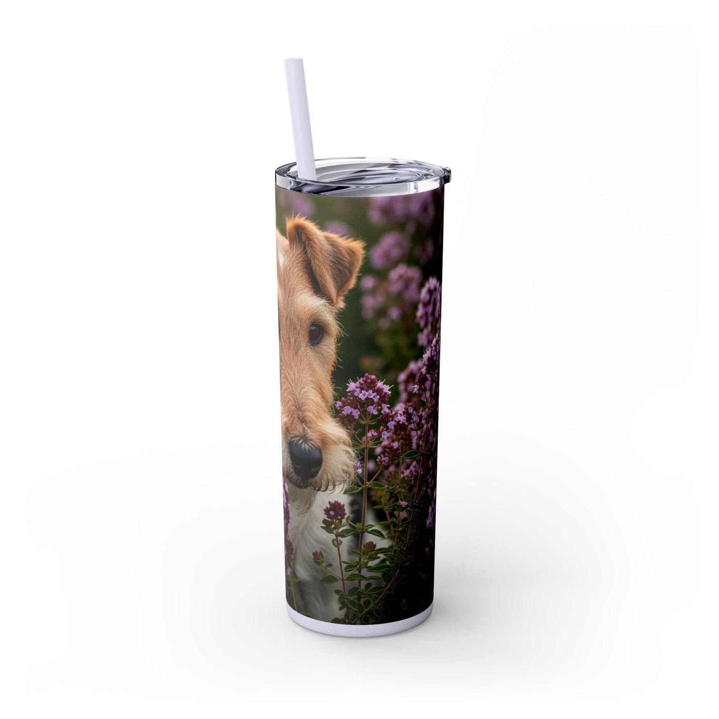 Fox Terrier Tumbler with Straw, 20oz