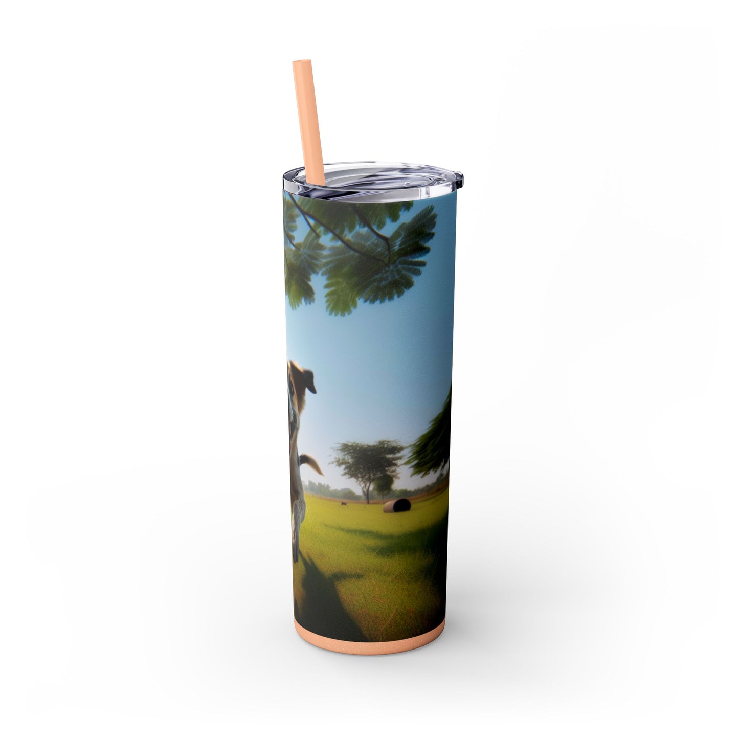 Indian Pariah Dog Tumbler with Straw, 20oz