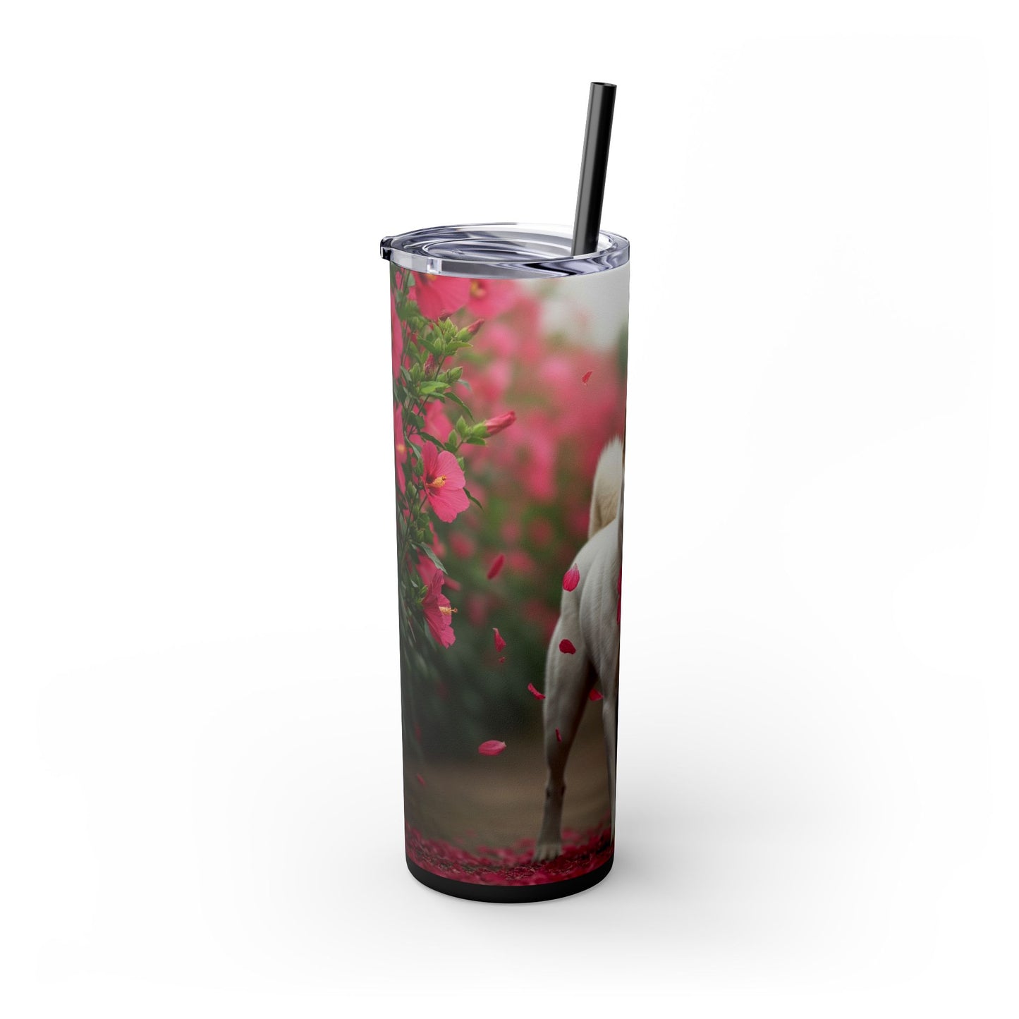 Korean Jindo Dog Tumbler with Straw, 20oz