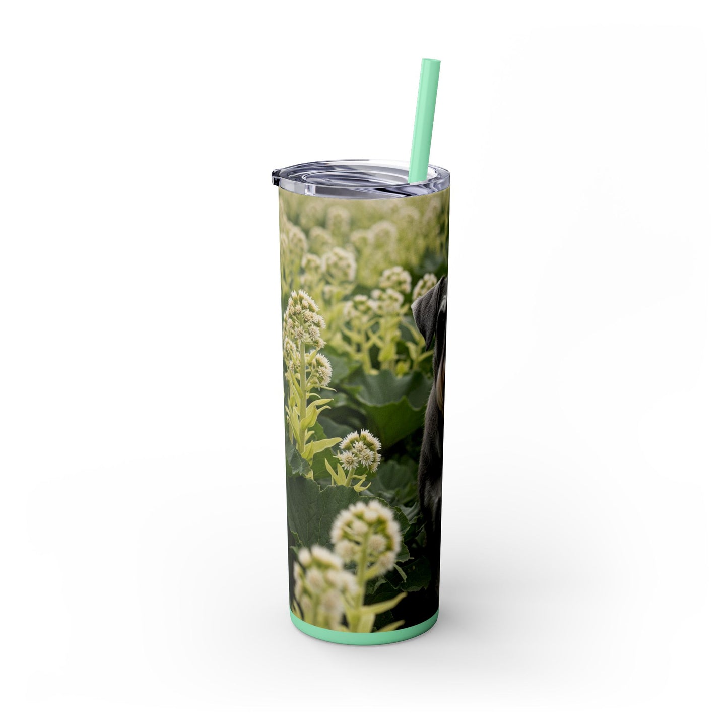 Standard Schnauzer Skinny Tumbler with Straw, 20oz