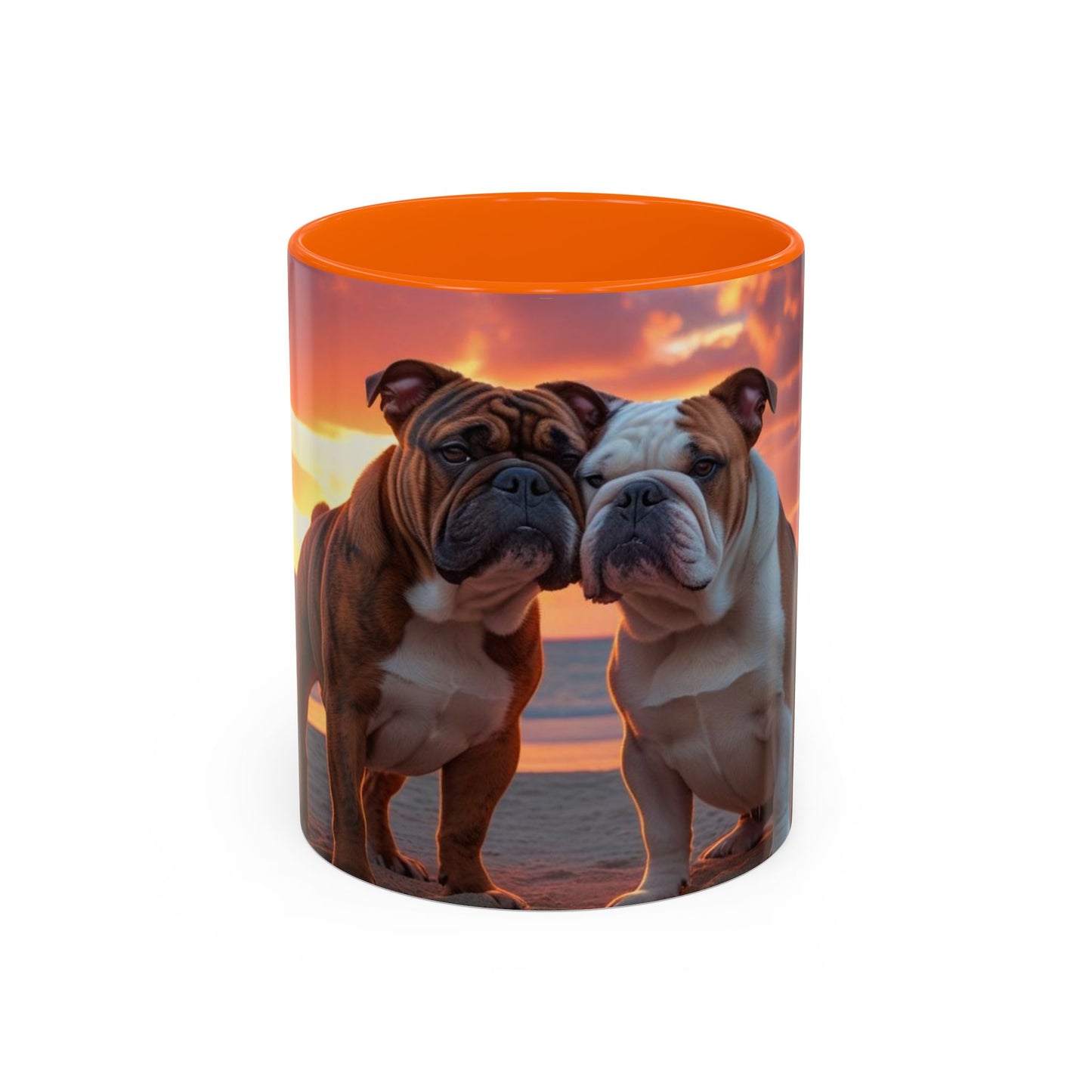 Bulldog Love Accent Coffee Mug - Perfect Gift for Dog Lovers