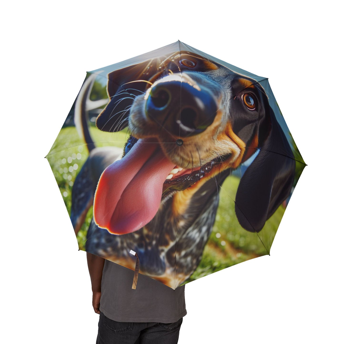 Bluetick Coonhound Semi-Automatic Foldable Umbrella