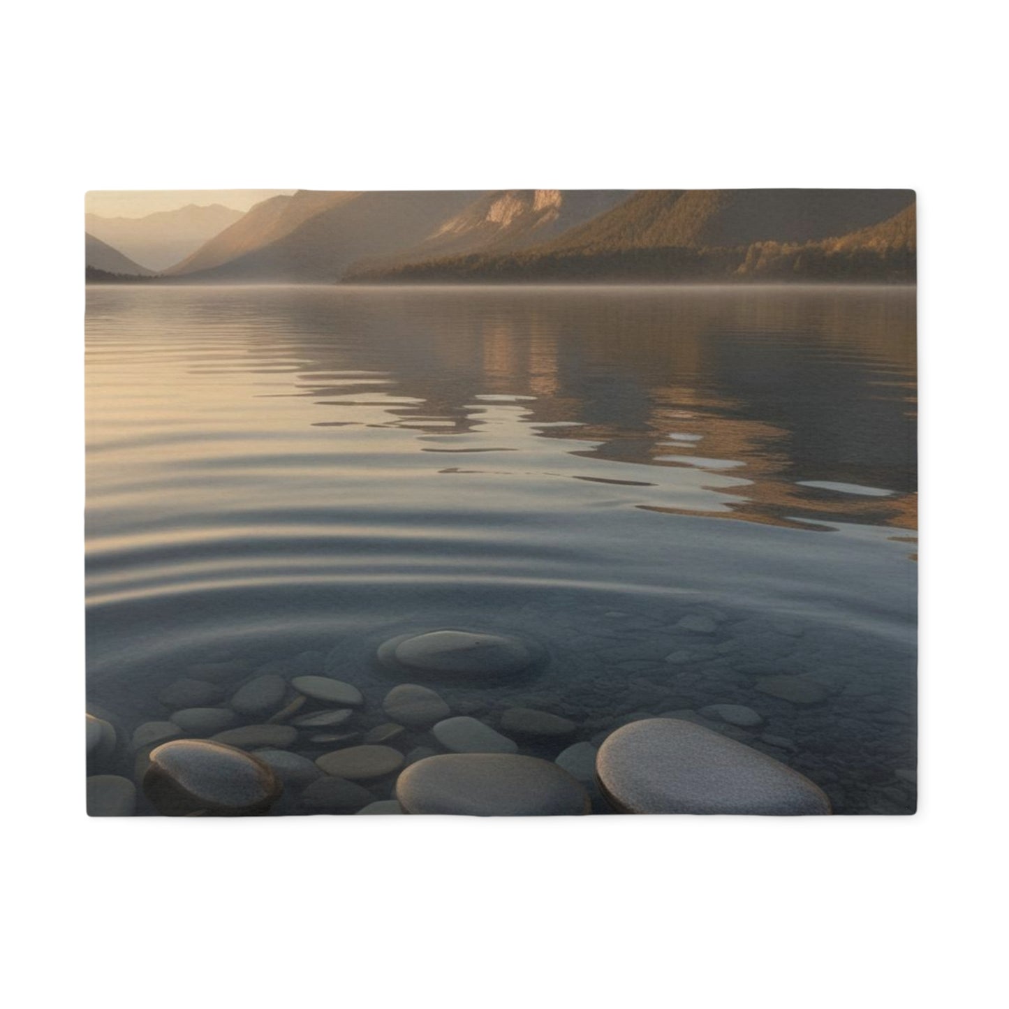 Ripple in a Mountain Lake Sweatshirt Blanket