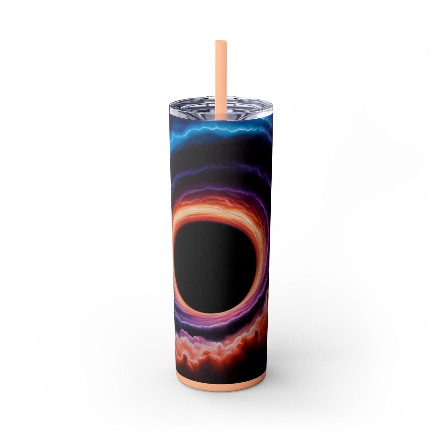 Optical Illusion Skinny Tumbler with Straw, 20oz