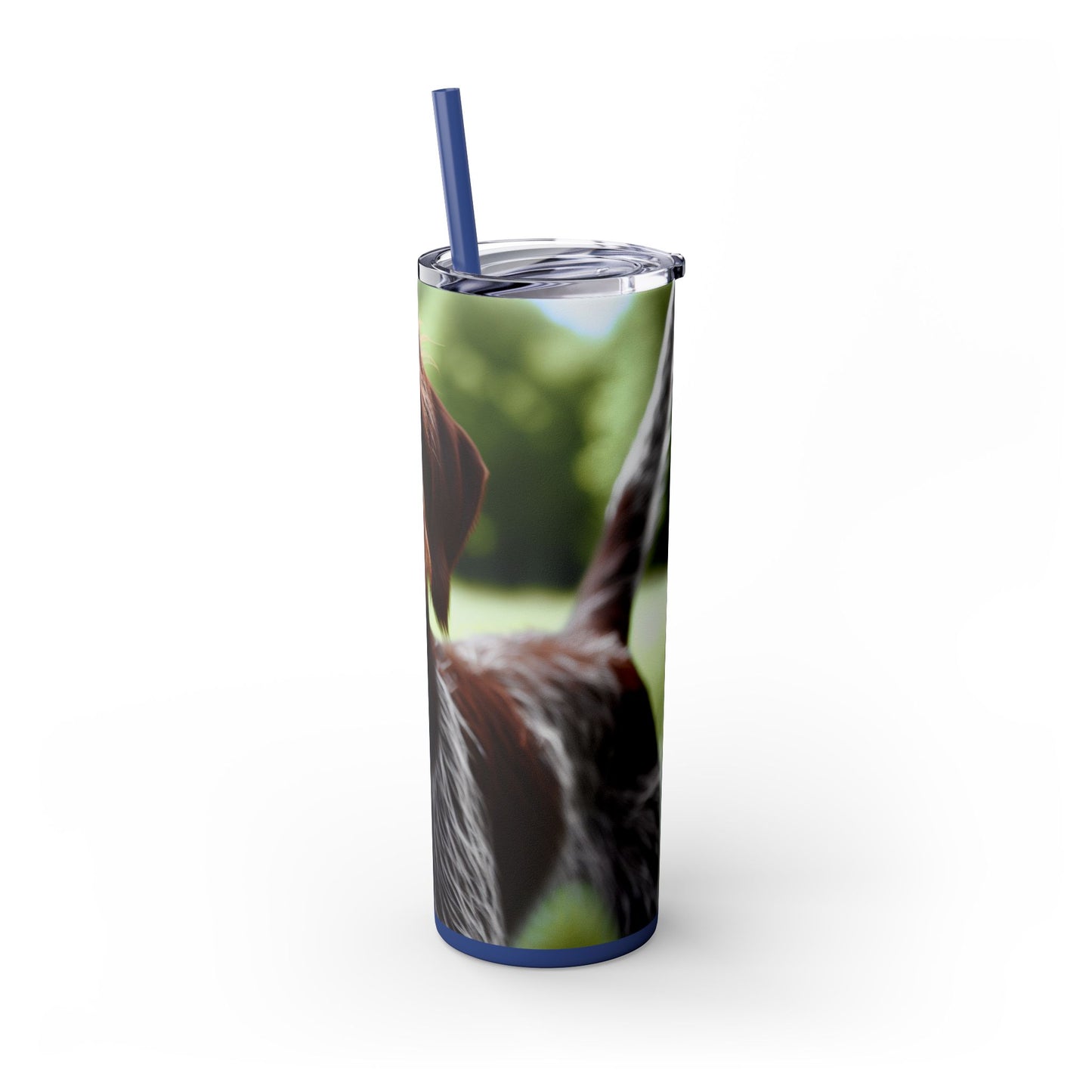 Wirehaired Slovakian Pointer Skinny Tumbler with Straw, 20oz