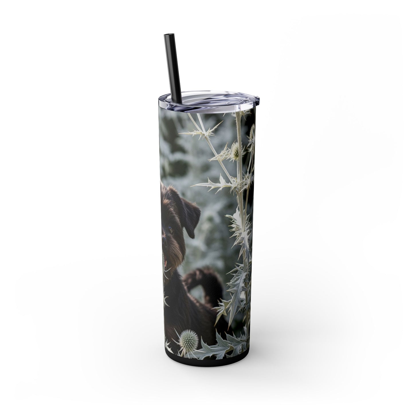 Affenpinscher Skinny Tumbler with Straw, 20oz