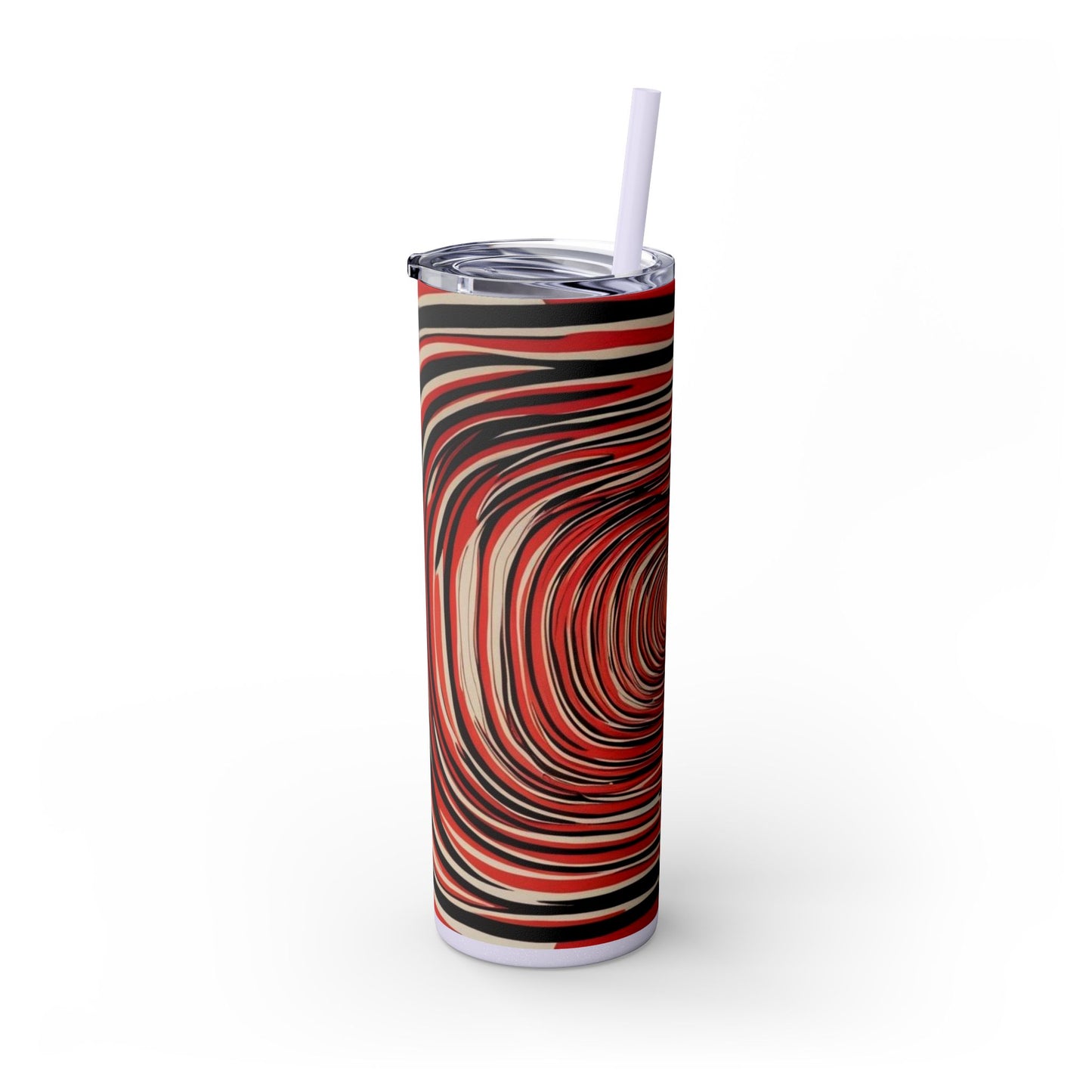 Optical Illusion Skinny Tumbler with Straw, 20oz