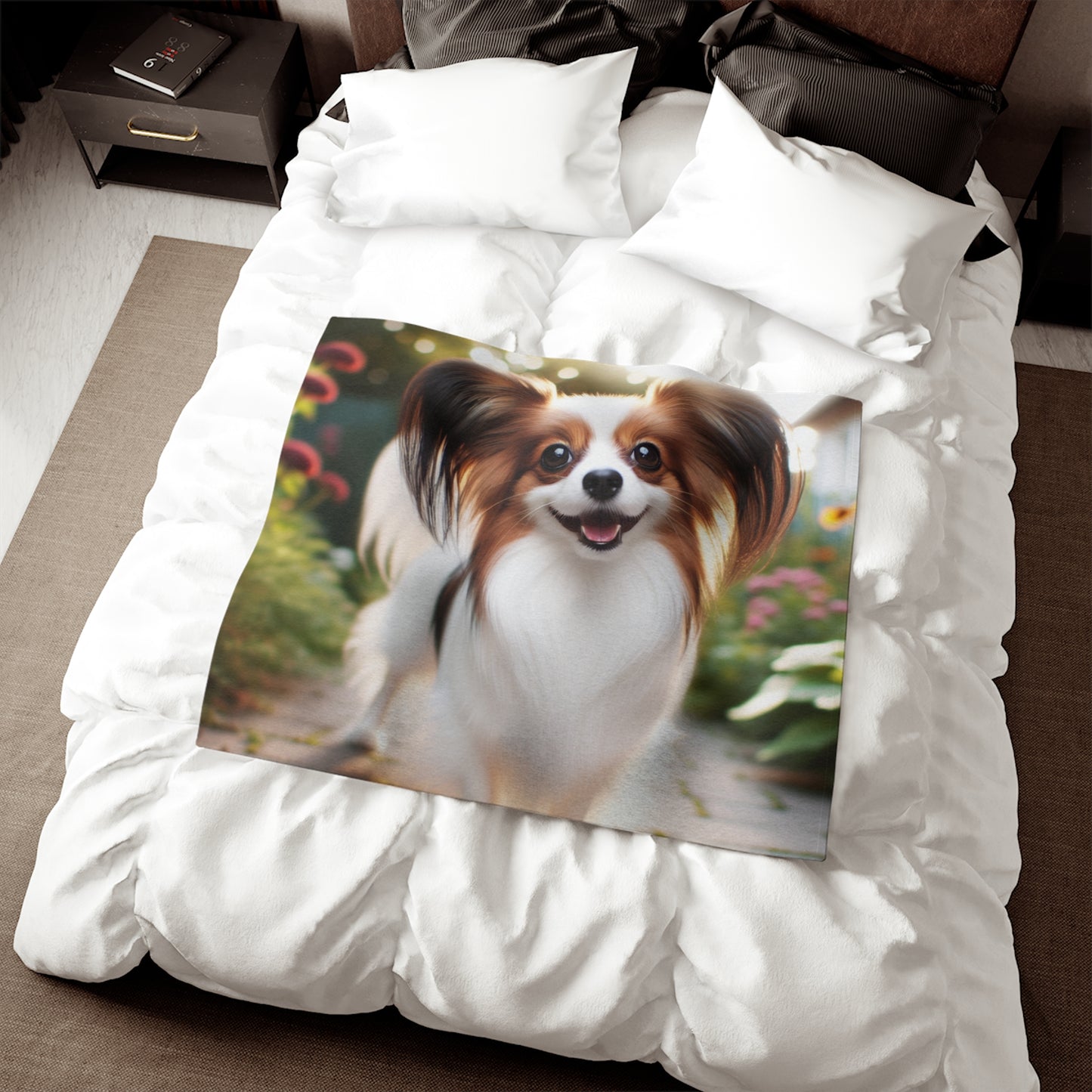 Papillon Sweatshirt Blanket