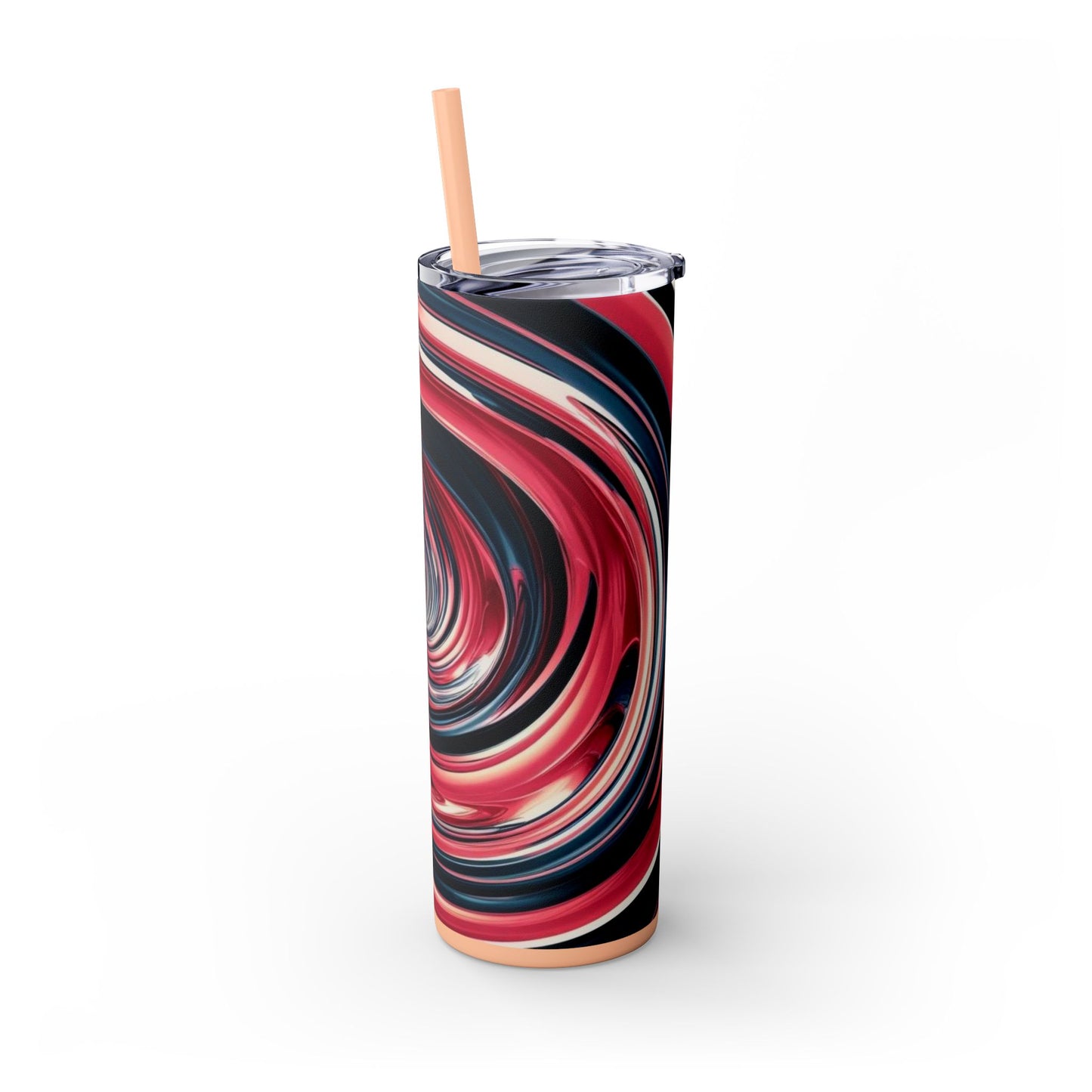 Optical Illusion Skinny Tumbler with Straw, 20oz