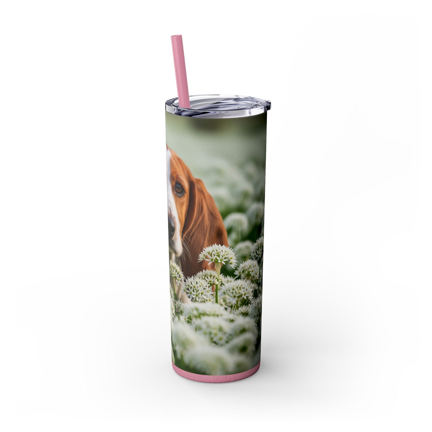 Petit Basset Griffon Vendeen Skinny Tumbler with Straw, 20oz
